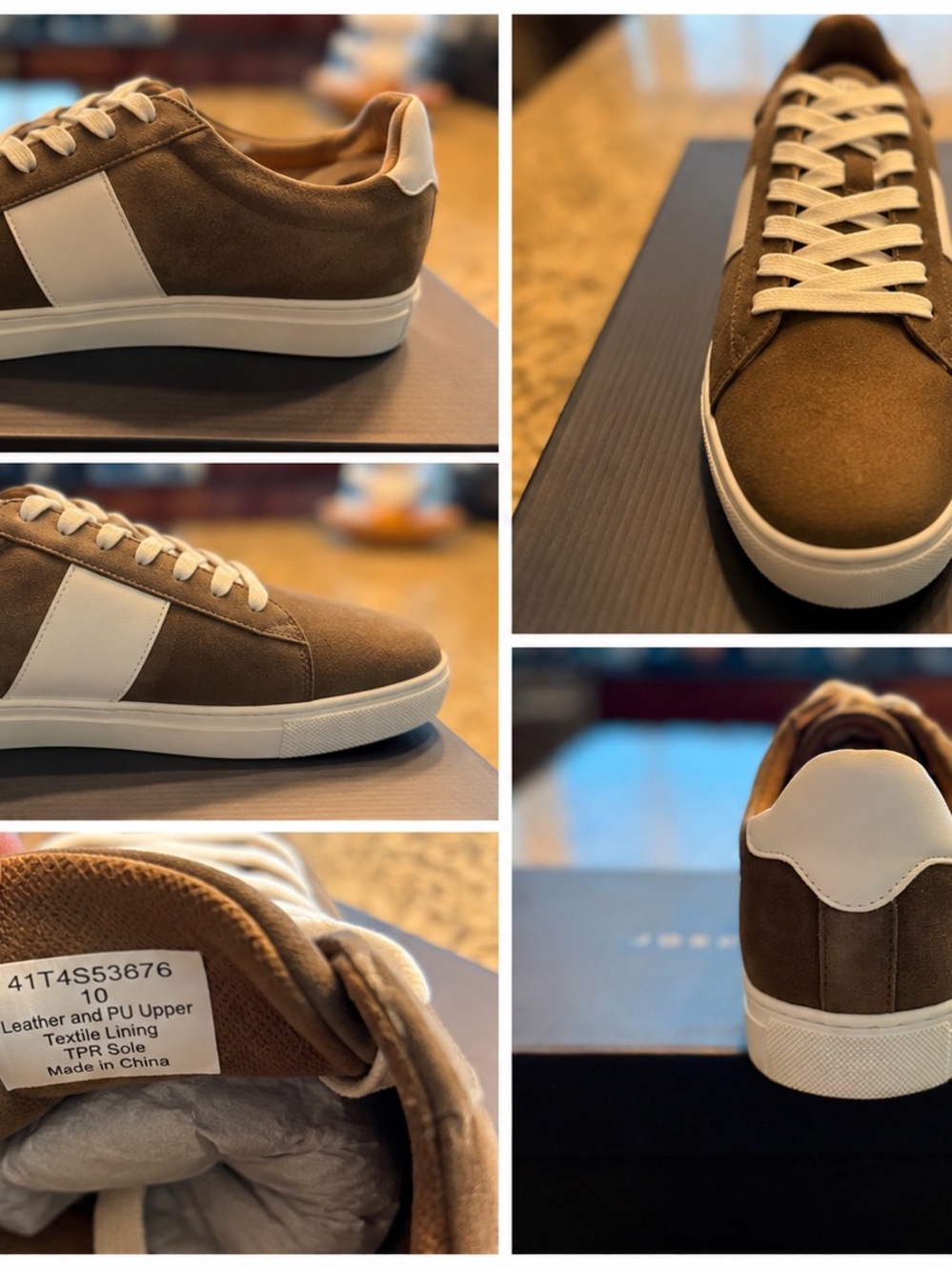 Joseph Abboud Men’s Brown Suede Sneakers Size 10 NIB